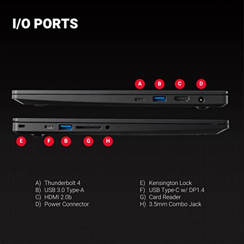 XPG Xenia 14 Lifestyle Notebook 2.14lb Ultra Lightweight Intel i7 16GB DDR4 3200MHz 512GB PCIe Gen4x4 SSD Intel Iris Xe GPU, 14" FHD IPS 92% Viewable Ratio Screen Laptop