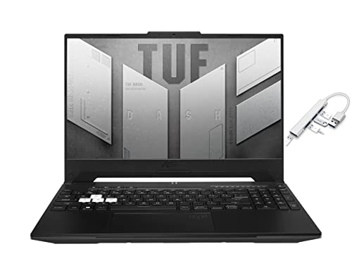 Asus TUF Dash 15.6" 144Hz FHD Gaming Laptop | 12th Generation Core i7-12650H | NVIDIA GeForce RTX 3070 | Backlit Keyboard | Windows 11 (Black, 16GB DDR4 | 512GB SSD)