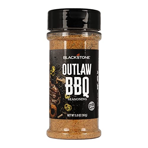 Blackstone 4160 Outlaw BBQ Powder for Beef, Poulty, Pork, Chicken, Fries, Steaks Tasty Spices with Sweetness and Citrus, All-Purpose Cooking Grilling Barbecue Seasoning, 5.9 Oz, Multicolored