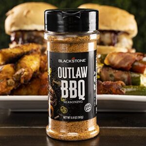 Blackstone 4160 Outlaw BBQ Powder for Beef, Poulty, Pork, Chicken, Fries, Steaks Tasty Spices with Sweetness and Citrus, All-Purpose Cooking Grilling Barbecue Seasoning, 5.9 Oz, Multicolored
