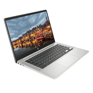 Newest HP Chromebook Laptop, 14" FHD Touchscreen, AMD 3015Ce Processor, 8GB RAM, 64GB eMMC Storage, Webcam, WiFi, Bluetooth, Chrome OS, Mineral Silver (Renewed)