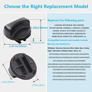 Reyhoar 2186494B Refrigerator Water Filter Cap Replacement Part - Compatible with Whirlpool & Kenmore & Kitchenaid Refrigerators - Replaces WP2186494B, 2186884B, 2186494TG, 4392866, 4392870