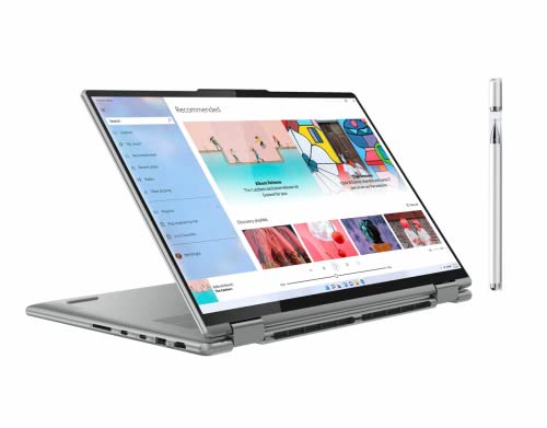 Lenovo Yoga 7i 2-in-1 16" 2.5K Touch Screen Premium Laptop | Intel Evo Platform - Core i7-1260P | Backlit Keyboard | Fingerprint | Windows 11 (Gray, 16GB RAM | 512GB SSD)