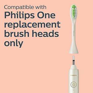 Philips One by Sonicare Rechargeable Toothbrush, Snow, HY1200/07, 1 Pack