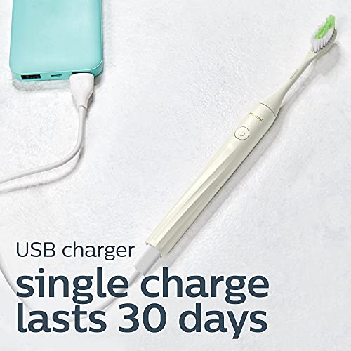 Philips One by Sonicare Rechargeable Toothbrush, Snow, HY1200/07, 1 Pack