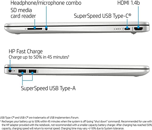 HP 2022 Newest 15.6 Inch FHD Laptop, 6-core AMD Ryzen 5 5500U (Beat i7-11370H),Windows 11 Home, 16GB DDR4 RAM, 1TB PCIe SSD, Wi-Fi 5, Bluetooth, Silver, Cefesfy Webcam Accessory