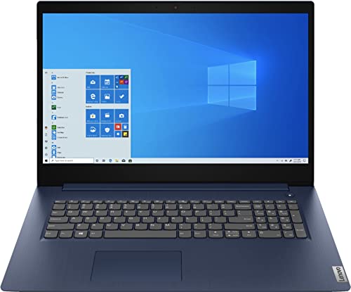 Lenovo 2022 IdeaPad 3 17.3" HD+ Laptop PC Intel 11th 4-Core i5-1135G7 36GB RAM DDR4 1TB M.2 NVMe SSD Iris Xe Graphics USB-C HDMI WiFi AX BT Webcam Fingerprint Blue Windows 10 Pro w/ RE Accessories