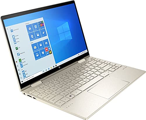 HP Envy x360 13 2-in-1 Laptop I 13.3" FHD OLED Touchscreen I 11th Gen Intel 4-Core i7-1165G7 I 8GB DDR4 512GB SSD Backlit Fingerprint Thunderbolt Win10Pro Pale Gold + 32GB MicroSD Card