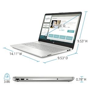 HP 15.6 Laptop, FHD 1080P IPS Display, 11th Gen Intel Core i3-1115G4, 8GB DDR4 RAM, 256GB PCIe SSD, HDMI, WiFi, Bluetooth, Finger Print Reader, Win10 Home, Silver (HP Notebook Laptop 2022 Model)
