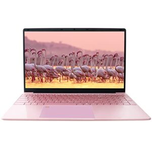 【win11/ms office2019】 15.6inch fhd large screen high performance laptop high speed celeron n5095(2.0ghz) cpu 16g ram+512gb ssd high capacity battery notebook pc with backlit keyboard(512g, rose gold)