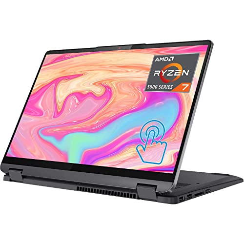 Lenovo Flex 5 2-in-1 Laptop, 14" 2.2K (2240 x 1400) IPS Touchscreen Display, AMD Ryzen 7 5700U (Beats i9-10885H), Backlit Keyboard, Fingerprint Reader, Windows 11 (16GB RAM | 2TB PCIe SSD)