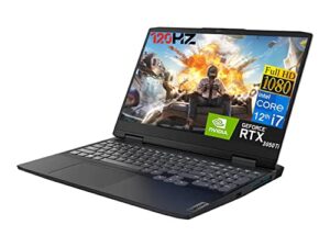 lenovo ideapad 3i gaming laptop 2023 newest, 15.6″ fhd 120hz display, intel i7-12700h, geforce rtx 3050ti graphics, 16gb ram, 1tb ssd, backlit keyboard, wi-fi 6, windows 11 home, bundle with jawfoal