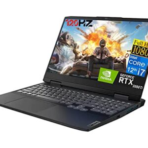 Lenovo IdeaPad 3i Gaming Laptop 2023 Newest, 15.6" FHD 120Hz Display, Intel i7-12700H, GeForce RTX 3050Ti Graphics, 16GB RAM, 1TB SSD, Backlit Keyboard, Wi-Fi 6, Windows 11 Home, Bundle with JAWFOAL