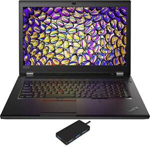 lenovo thinkpad p73 workstation laptop (intel i7-9750h 6-core, 32gb ram, 1tb sata ssd, quadro p620, 17.3″ full hd (1920×1080), fingerprint, 3xusb 3.1, 1xhdmi, win 10 pro) with usb3.0 hub