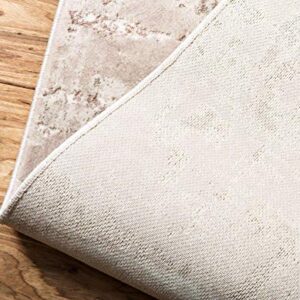 Unique Loom Uptown Collection by Jill Zarin Collection Textured Modern Beige Area Rug (9' 0 x 12' 0)