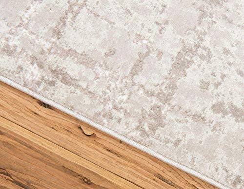 Unique Loom Uptown Collection by Jill Zarin Collection Textured Modern Beige Area Rug (9' 0 x 12' 0)