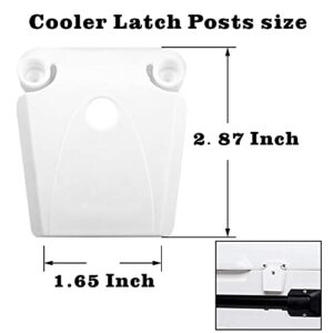 Cooler Latch Posts and Screws Kit, 4 Pack Cooler Latch, and Posts. High Toughness Cooler Latch Parts, Cooler Latch Replacement Set, Compatible with Igloo Cooler. Set of 4 Cooler Latch Posts & Screws.