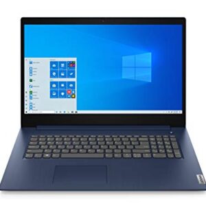 Lenovo IdeaPad 3 17.3" HD+ LED Backlit Display Laptop, Intel Core i5-1035G1 Processor, 8GB RAM, 256GB SSD, HDMI, WiFi, Bluetooth, Webcam, Windows 10, Abyss Blue, W/ IFT Accessories