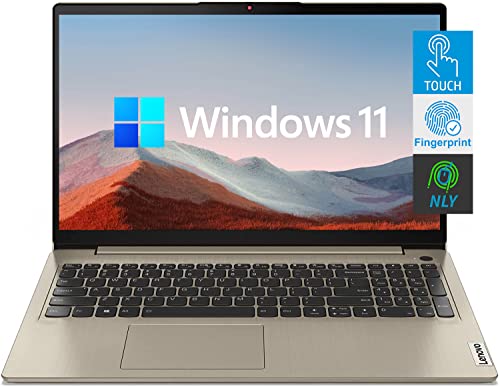 Lenovo Touchscreen 15.6" IdeaPad Laptop with Fingerprint Reader (Latest Model), Full HD Display, Intel Core i3-1115G4, 12GB RAM, 256GB SSD, USB Type-C, NLY MP, Windows 11