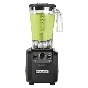 hamilton beach commercial hbh550 the fury blender, 3 hp, 2 speeds, pulse, 64 oz./1.8 l cutter assembly polycarbonate container, 18.04″ height, 8.89″ width, 8.07″ length, black