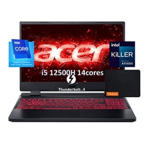 Acer 2022 New Nitro 5 - 15.6" 144 Hz IPS - Intel Core i5 12th 12500H - NVIDIA GeForce RTX 3050 - Thunderbolt 4 - Killer Wi-Fi 6 - Windows 11- Gaming Laptop w/Mouse pad (8GB RAM | 512GB PCIe SSD)