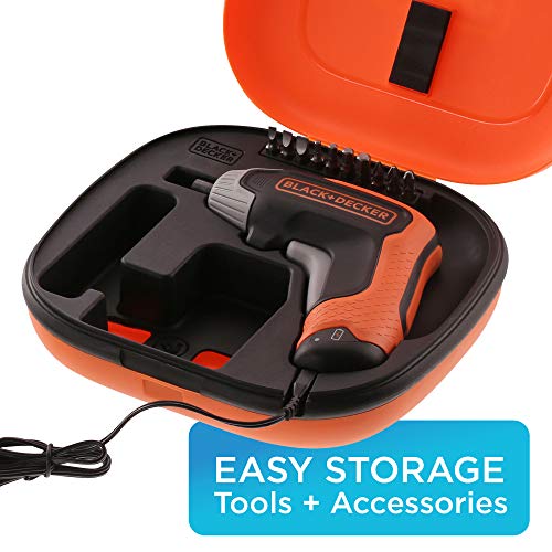 beyond by BLACK+DECKER 4V MAX* Cordless Screwdriver, Fast Charge,  1-Inch Assorted Bits (BCF611CBAPB)