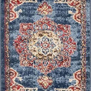 Unique Loom Utopia Collection Traditional Classic Vintage Inspired Area Rug with Warm Hues, 2 ft 2 in x 3 ft, Navy Blue/Burgundy