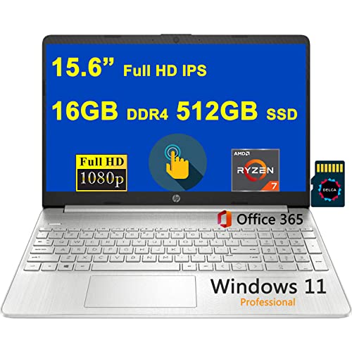 HP 15 Laptop Business Laptop Computer I 15.6” Diagonal Full HD IPS MultiTouch I AMD 8-Core Ryzen 7 4700U (>i7-10710U) I 16GB 16GB DDR4 I 512GB SSD HP Laptop HP 15 Business Laptop MultiTouch