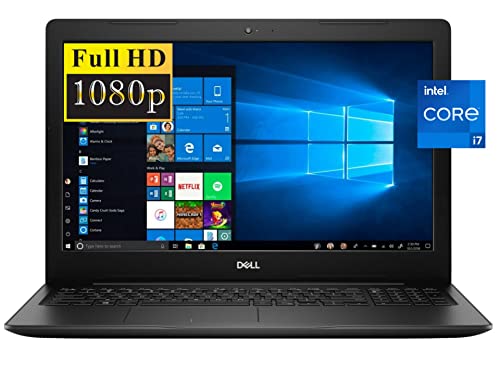 Dell 2022 Newest Inspiron 15 3000 Laptop, 15.6" Full HD 1080P Display, 10th Gen Intel Core i7-1065G7 Quad-Core Processor, 12GB RAM, 512GB SSD, Webcam, HDMI, Wi-Fi, Windows 10, Black