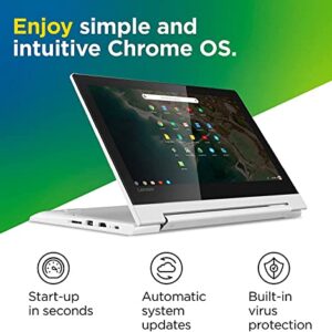 Flagship Lenovo Chromebook Flex 3 2 in 1 Touchscreen Laptop Computer, 11.6-Inch HD (1366 x 768) IPS Display, MediaTek MT8173C Processor, 4GB LPDDR3, 64 GB eMMC, Chrome OS, Blizzard White