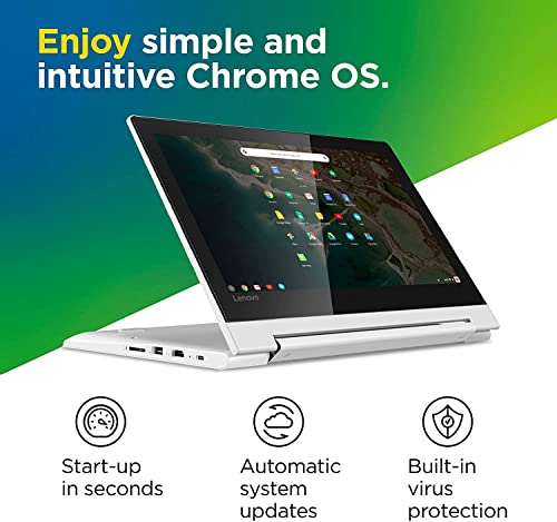 Flagship Lenovo Chromebook Flex 3 2 in 1 Touchscreen Laptop Computer, 11.6-Inch HD (1366 x 768) IPS Display, MediaTek MT8173C Processor, 4GB LPDDR3, 64 GB eMMC, Chrome OS, Blizzard White