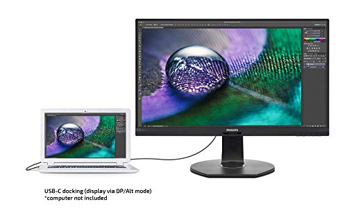 Philips Brilliance 272P7VUBNB 27" Monitor, 4K UHD IPS, 122% sRGB, USB-C Connectivity and Hub, Powersensor, Height Adjustable, 4Yr Advance Replacement