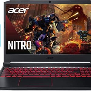 Acer Nitro 5 15.6" 144Hz FHD Gaming Laptop (Intel i5-10300H 4-Core, 8GB RAM, 256GB SSD, GeForce GTX 1650 4GB, Red Backlit KYB, WiFi 6, BT 5.2, RJ-45, Win 11 Home) with Dockztorm Hub