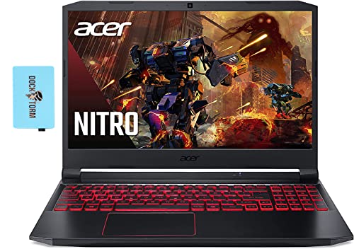 Acer Nitro 5 15.6" 144Hz FHD Gaming Laptop (Intel i5-10300H 4-Core, 8GB RAM, 256GB SSD, GeForce GTX 1650 4GB, Red Backlit KYB, WiFi 6, BT 5.2, RJ-45, Win 11 Home) with Dockztorm Hub