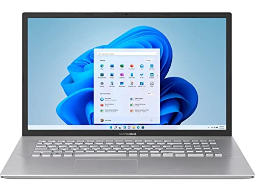 ASUS Newest Vivobook X712JA 17.3" HD+ Premium Business Laptop, 10th Gen Intel Quad-Core i5-1035G1 Upto 3.6GHz, 12GB RAM, 512GB PCIe SSD, Windows 11 Pro + HDMI Cable, Silver