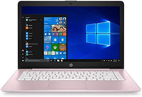 HP 2022 Newest Stream 14" HD Laptop, Intel Celeron N4000(up to 2.6GHz), 16GB RAM, 320GB Space(64GB eMMC+256GB Card), 1-Year Office 365, WiFi, HDMI, USB, Webcam, Bluetooth, Windows 10S, Pink+JVQ MP