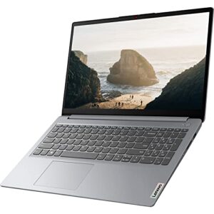 Lenovo Ideapad 1 Laptop, 15.6" HD Screen, AMD Athlon Silver 3050U, 8GB RAM, 256GB PCIe SSD, Webcam, HDMI, Type-C, Wi-Fi 6, Media Card Reader, Windows 11 Home, Cloud Grey (Renewed)