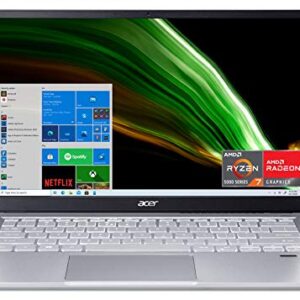 Acer Swift 3 Ultra Light Laptop AMD Ryzen 7 5700U 8-Core Processor 8GB DDR4 512GB NVMe SSD WiFi 6 Backlit Keyboard Fingerprint Reader HDMI Windows 11 (SF314-Renewed)
