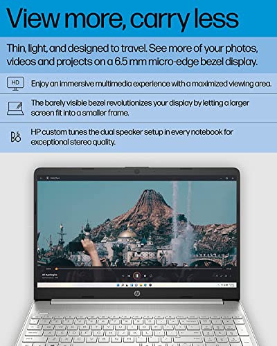 [Windows 11 Pro] HP 15 15.6" HD Business Laptop Computer, 8-Core AMD Ryzen 7 5700U (Beats i7-1180G7), 16GB RAM 512GB PCIe SSD, Numeric Keypad, Fast Charge, Wi-Fi 6, Bluetooth, Long Battery Life, w/Hub