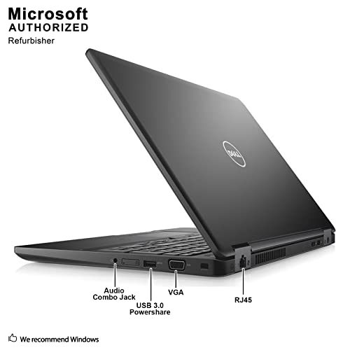 Dell Latitude 5580 15.6" Business Laptop, Intel Core I5-7200U 2.5GHZ, 16G DDR4, M.2 512G SSD, HDMI, VGA, USB 3.0, Windows 10 Pro 64 Bit-Multi-Language Supports En/Fr/Sp(Renewed).