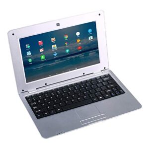 Goldengulf 10.1 Inch Portable Quad Core 8GB Computer Laptop PC Android 6.0 Mini Netbook Slim and Lightweight Notebook Webcam Netflix YouTube Google Player Flash (Silver)