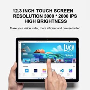 12.3 inch 2 in 1 Laptop Intel Celeron J4125 Quad Core 8G RAM Win 11 Laptops Touch Screen Tablet PC with Keyboard