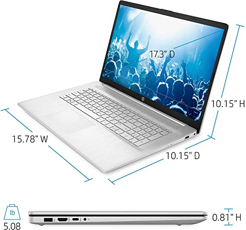 HP 17 Business Laptop Computer, 17.3" HD Touchscreen, AMD Ryzen 5 5500U up to 4.0GHz (Beat i5-10500H), Windows 10 Pro, 12GB RAM, 512GB SSD, WiFi, Bluetooth 5.0, Webcam, Tech Deal USB