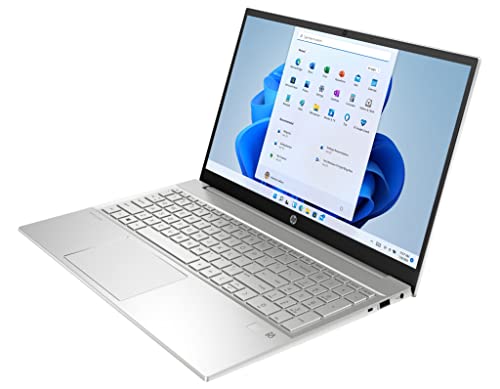 Newest HP Pavilion 15 Laptop, 15.6” Full HD Display, Intel Core i7-1165G7 Processor, Backlit Keyboard, Fingerprint Reader, Wi-Fi 6, Natural Silver (32GB RAM | 1TB SSD, Windows 11 Home)