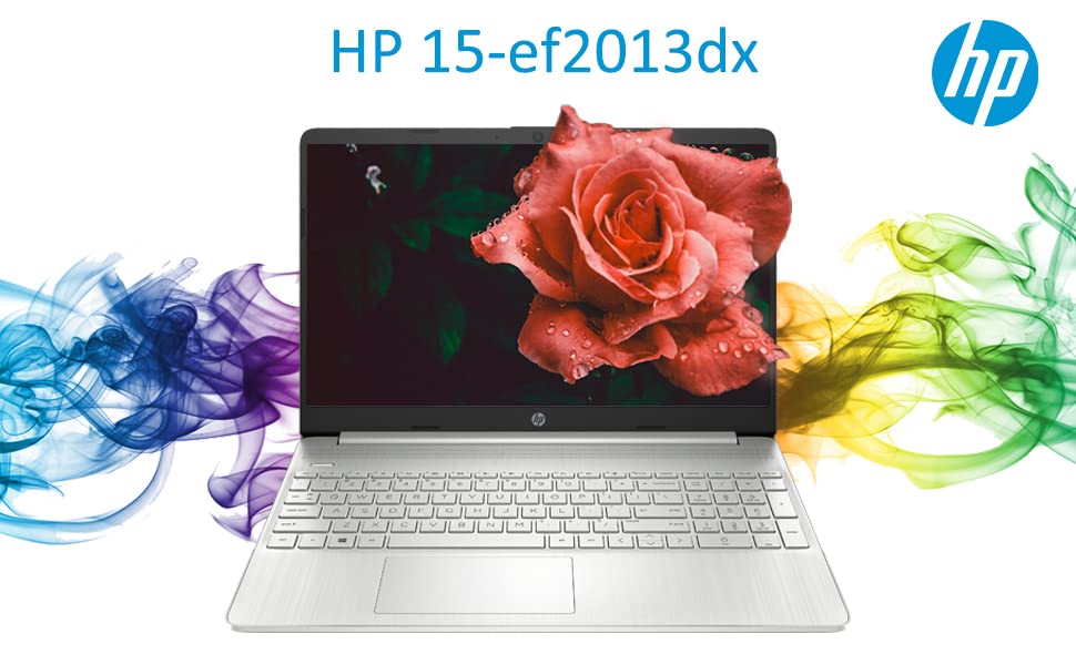 HP Laptop 15-EF2013DX 15.6" FHD AMD Ryzen 5 5500U, AMD Radeon Graphics, 12GB DDR4 RAM, 256GB SSD Storage, Windows 11 Home in S Mode, Natural Silver (Renewed)