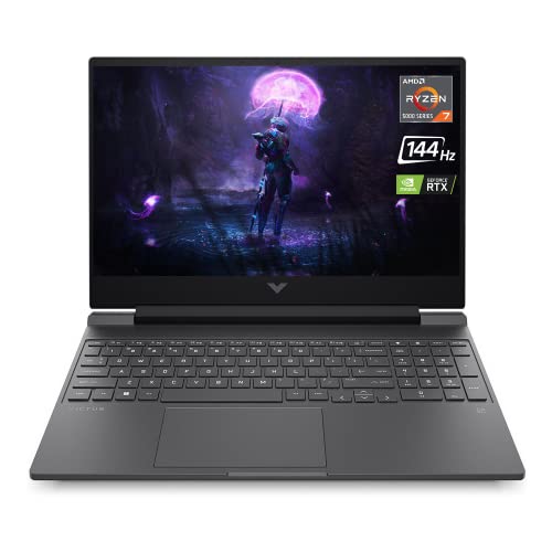 HP Victus Gaming Laptop, 15.6" FHD IPS 144Hz Screen, AMD Ryzen 7 5800H Processor, GeForce RTX 3050Ti, 64GB RAM, 1TB PCIe SSD, Webcam, HDMI, SD Card Reader, Backlit KB, Wi-Fi 6, Windows 11 Home