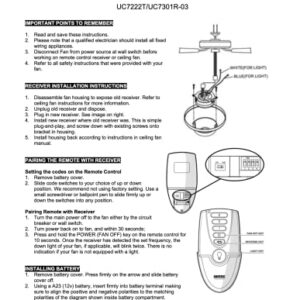 Replacement MR77A Hampton Bay / Home Decorators Collection Ceiling Fan Kit by MFP