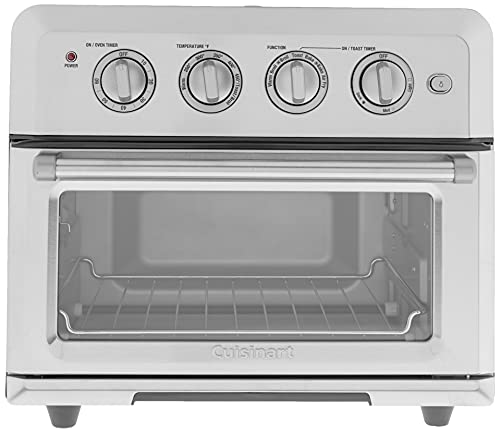Cuisinart CTOA-122 Convection Toaster Oven Airfryer, 1800-Watt Motor with 6-in-1 Functions and Wide Temperature Range, Extra Large Capacity Toaster Oven with 60-Minute Timer/Auto-Off, Stainless Steel
