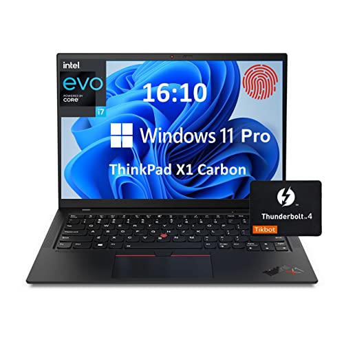 Lenovo ThinkPad X1 Carbon Gen 9 Laptop, 14.0" 1920 x 1200, Intel EVO Core i7-1185G7 vPro, IPS Low Blue Light 100% sRGB, Thunderbolt4, Fingerprint, Windows 11 Pro W/Mouse Pad (16GB RAM | 2TB PCIe SSD)