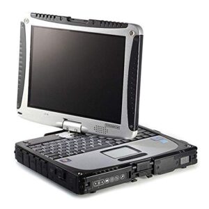 panasonic toughbook cf-19, mk6, 10.1 multi touchscreen + digitizer, rugged laptop convertible tablet, intel core i5 2.60ghz, 8gb, 256gb ssd,gps, windows 10 pro (renewed)